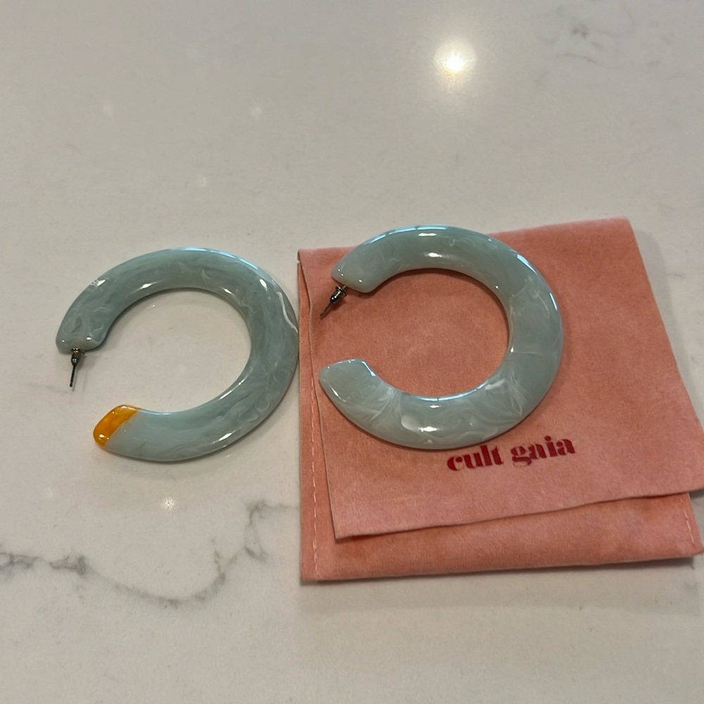 Cult Gaia Kennedy Acrylic Hoop Earrings